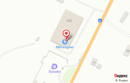 Строительный магазин Мегаполис на улице Калининградское шоссе на карте