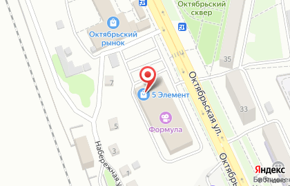 Магазин бытовой техники Пятый элемент на Октябрьской улице на карте