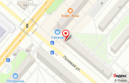 Городская парикмахерская на Полевой улице на карте