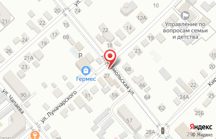 Сеть букмекерских центров Пеликан на улице Луначарского на карте