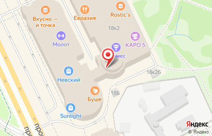 Банкомат СберБанк на проспекте Большевиков, 18 к 2 на карте