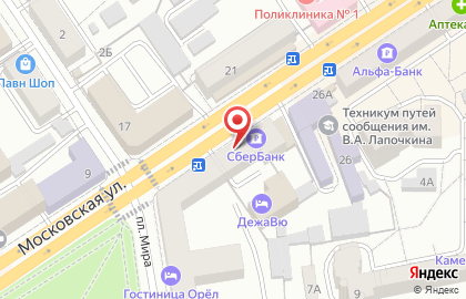 Служба курьерской доставки СберЛогистика в Железнодорожном районе на карте