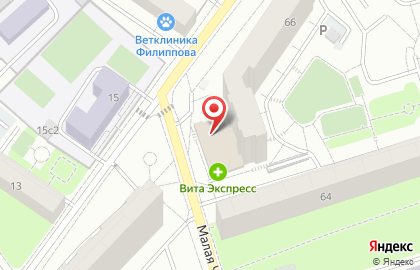 Супермаркет Пятёрочка на Малой Черкизовской улице на карте