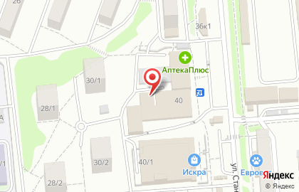 Центр печати на улице Станиславского на карте