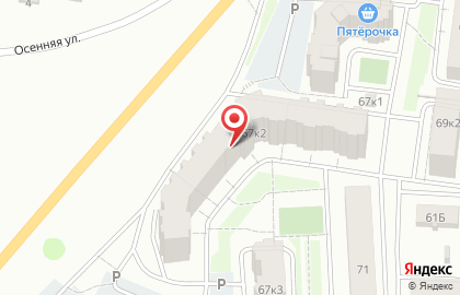 Продовольственный магазин на улице Гурьянова на карте