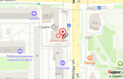 Банкомат СберБанк на улице Молодогвардейцев, 34 на карте
