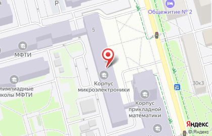 МФТИ в Институтском переулке на карте