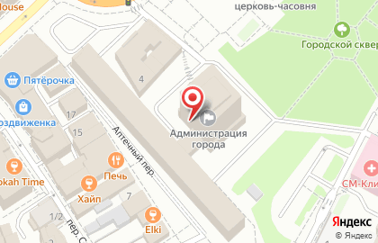 Администрация г. Иваново на площади Революции на карте