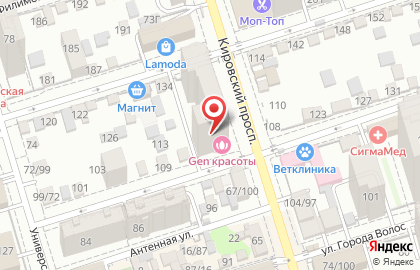 Офтальмологическая клиника Окулюс на Кировском проспекте на карте