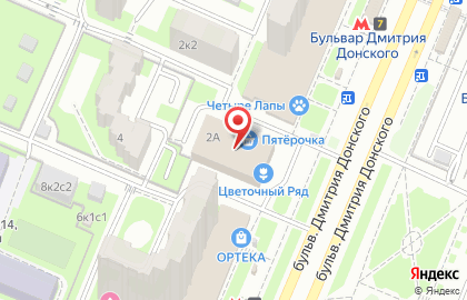 Хлеб Насущный на бульваре Дмитрия Донского на карте