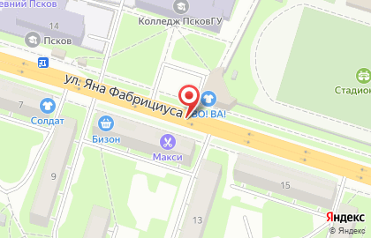 Автошкола на улице Яна Фабрициуса на карте