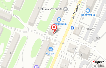 Торговый центр Якиманиха на улице Ленина на карте