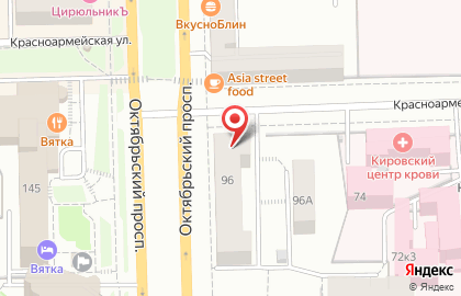 Магазин Швейный мир на Октябрьском проспекте на карте