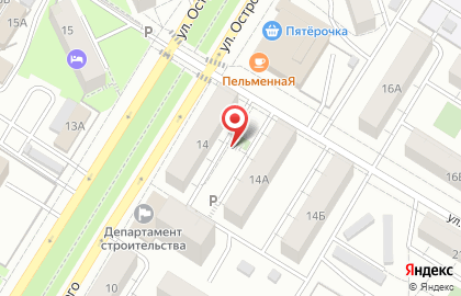 На аллее на улице Островского на карте
