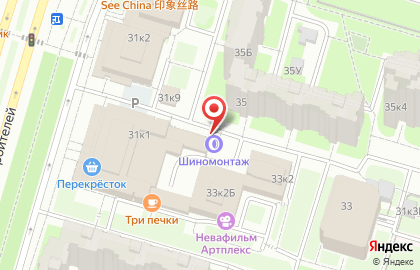 Шиномонтажная мастерская на улице Кораблестроителей на карте