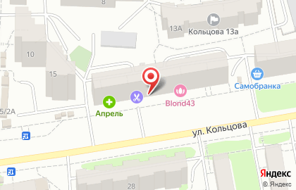 Федеральная сеть парикмахерских Прядки в порядке на улице Кольцова на карте