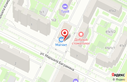 Мастерская по ремонту одежды на улице Маршала Баграмяна на карте