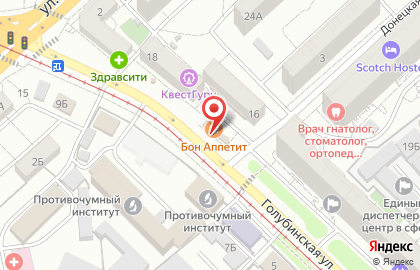 Киоск фастфудной продукции Бон Аппетит на Голубинской улице на карте