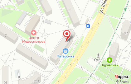 Супермаркет Seven на улице Винокурова, 24 в Новочебоксарске на карте
