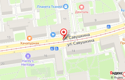 Мклуб на улице Савушкина на карте