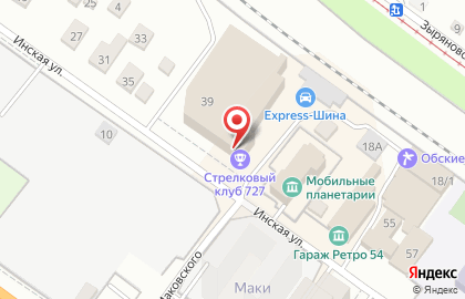Гостиница Набережная в Новосибирске на карте