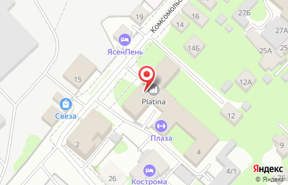 Компания PLATINA на Комсомольской улице на карте