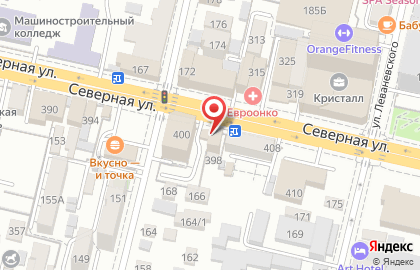 Ресторан быстрого питания Subway в Центральном районе на карте