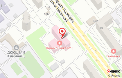 УльяновскФармация на проспекте Генерала Тюленева на карте