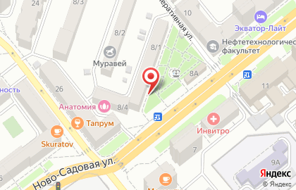 Продуктовый магазин 9% на Ново-Садовой улице на карте