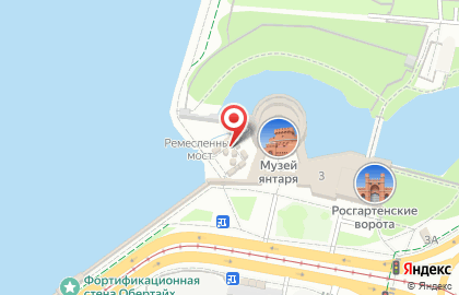 Магазин изделий из янтаря в Калининграде на карте