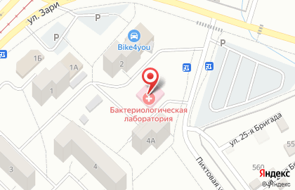 Детская городская больница Бактериологическая лаборатория на Пихтовой улице на карте