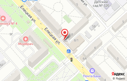 Офис продаж Билайн на Елецкой улице на карте