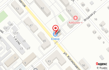 Продовольственный магазин Елена на улице Космонавтов на карте
