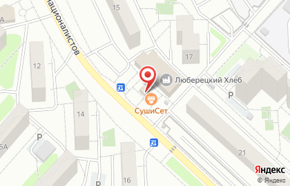 Магазин Суши Сет на улице Воинов-Интернационалистов на карте