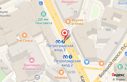 Пеликар на Петроградской на карте