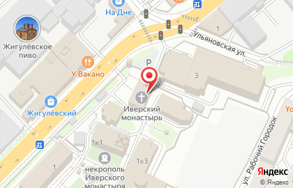 Иверский женский монастырь на карте