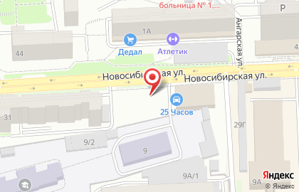 Рекламные щиты (6*3), Железнодорожный район, Ориентир-М на Новосибирской улице на карте