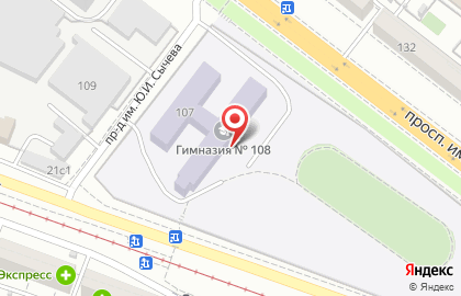 Гимназия №108 в Ленинском районе на карте