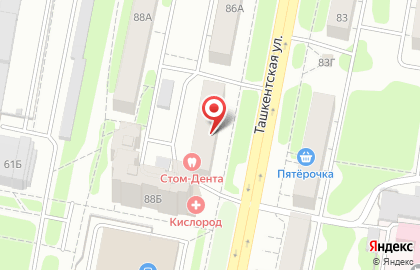 Массажный кабинет на Ташкентской улице на карте