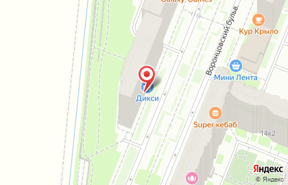 Супермаркет Дикси на Воронцовском бульваре на карте