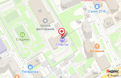 Спартак, спорткомплекс на Советской улице на карте