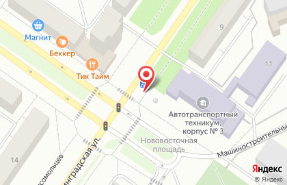 Киоск по продаже хлебобулочных изделий на улице Ленинградской на карте