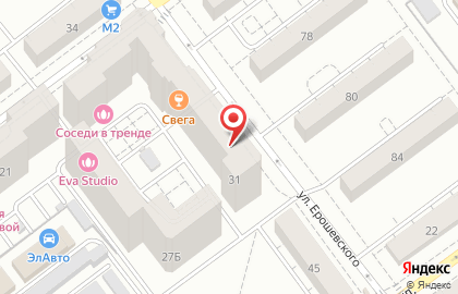 Центр коррекции зрения Линза-Контакт на улице Ерошевского на карте