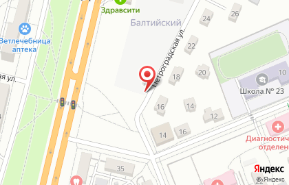 Автостоянка на Петроградской, 16а на карте