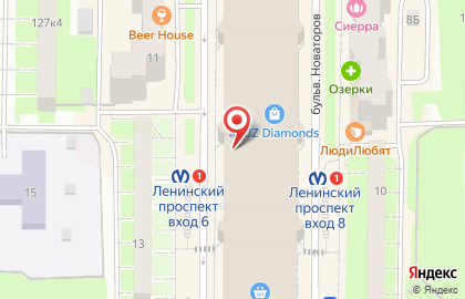 Экспресс-мастерская Мастер минутка на метро Ленинский проспект на карте