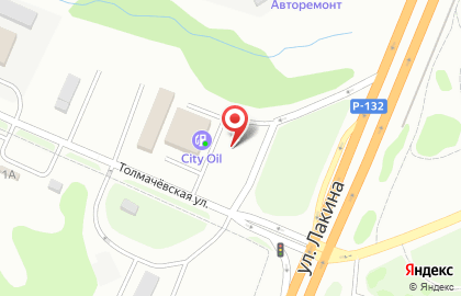 АЗС City Oil на Толмачёвской улице на карте
