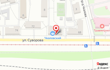 Продовольственный магазин Смак на улице Суворова на карте