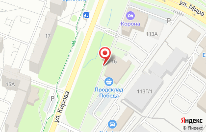 Сеть супермаркетов Пятёрочка на улице Мира на карте