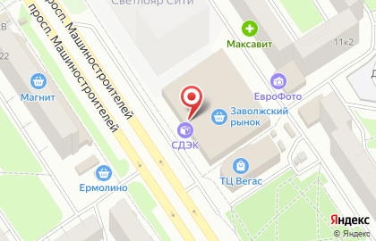 Зоомагазин Сытый Кот на проспекте Машиностроителей на карте