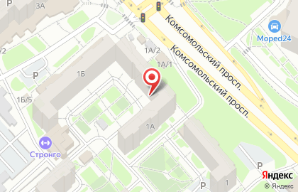 Магазин Мясной ряд на Комсомольском проспекте на карте